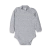 Body media polera gris melange estampado hojas mini