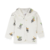 Saquito con capucha crudo estampado oso ciclista