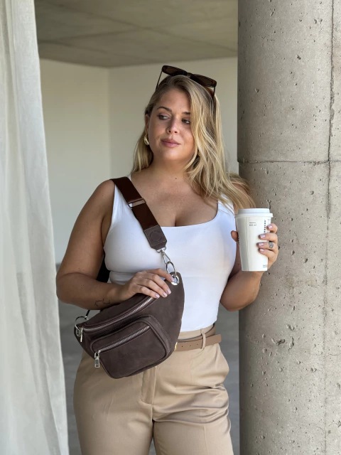 Riñonera Muriel Chocolate - comprar online