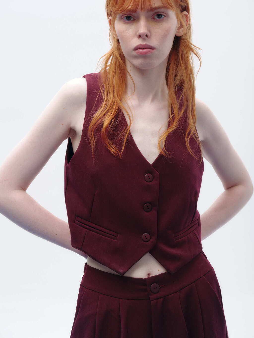 Chaleco Sara Bordo thumbnail 3