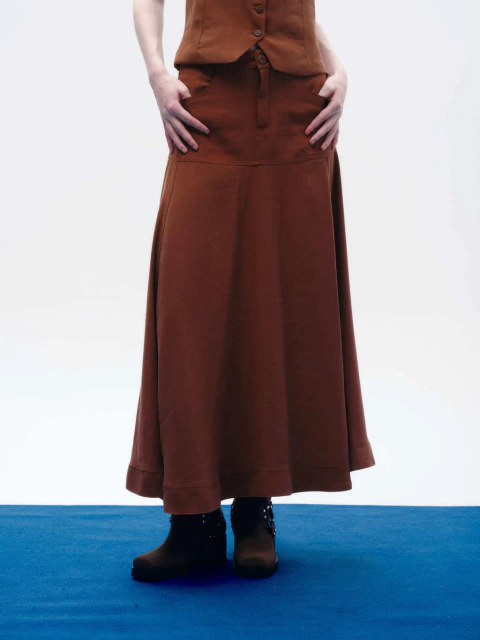 Pollera Destino Chocolate - comprar online