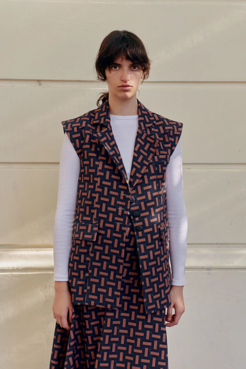 Chaleco Abundancia Print Azul - buy online