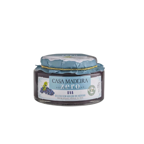 GELÉIA DE UVA - ZERO ADIÇÃO DE AÇÚCAR - CASA MADEIRA -220g