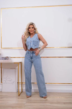 Calça Wide Leg Ref 9872025 - Preta Madá Jeans