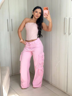 Calça bolso cargo Ref 1972026 - Preta Madá Jeans