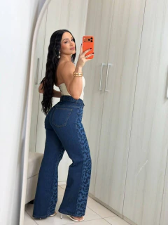 Calça Wide Leg Animal Print Ref 2242026 - comprar online