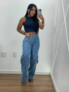 Calça Wide Leg Ref 052025 - comprar online