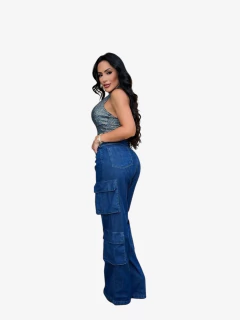 Calça Wide Leg Ref 882025 - Preta Madá Jeans