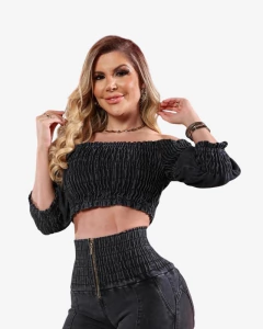 Calça Modeladora Jeans Ref 0812024 - Preta Madá Jeans