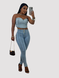 Calça Feminina Jeans Ref 8872024 na internet