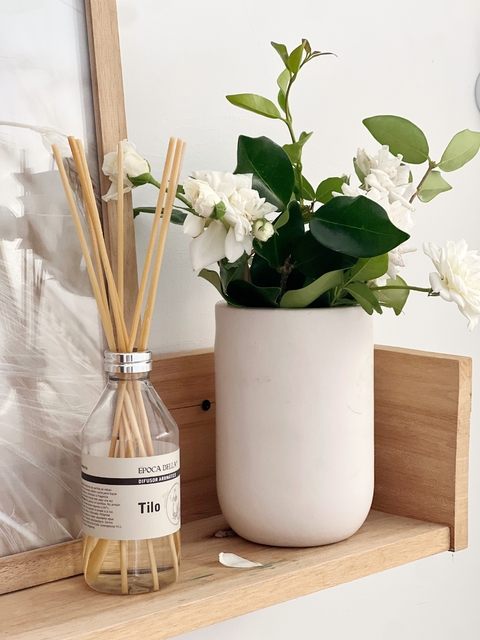 Florero Cilindro blanco