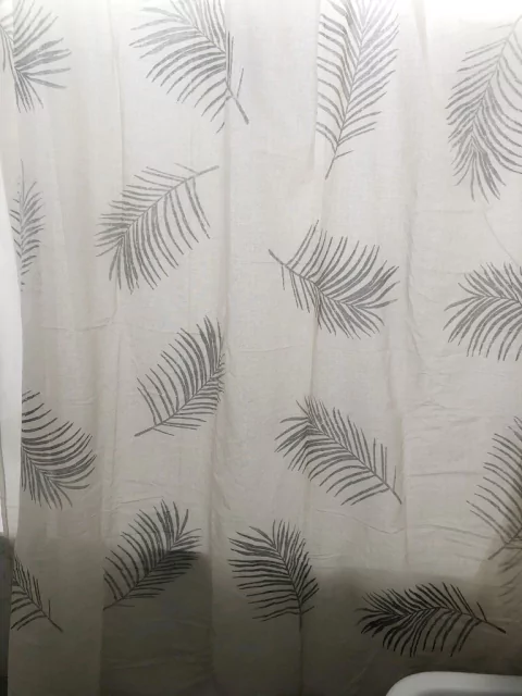 Cortina de baño ramas grises - comprar online