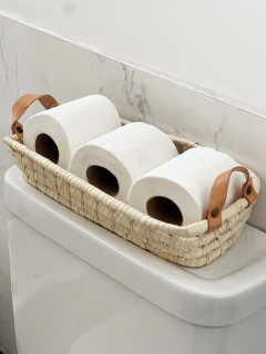 Canasto palma trenzada chico