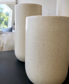 Florero cilindro arena - comprar online