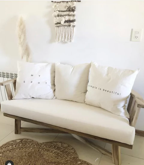 Almohadón liso cuadrado