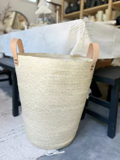 Canasto Palma c/ cuero mediano