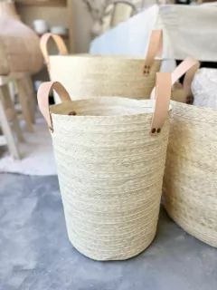 Canasto Palma c/cuero chico