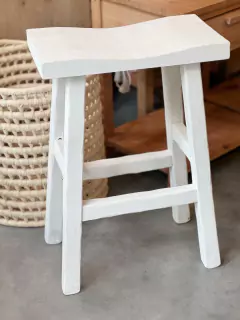 Banqueta rustica alta emi white