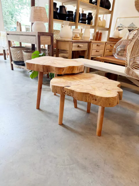 Juego mesas rodaja irregular