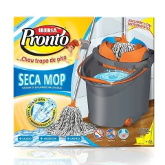 Mopa Lampazo Microfibra + Balde Escurridor Iberia Seca Mop - tienda online
