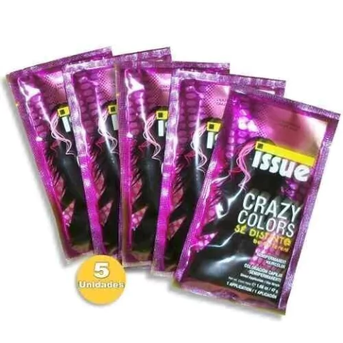 Coloracion Semipermanente Issue Crazy Colors Pack 5 Unidades