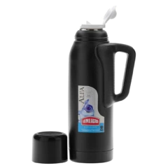 Termo Lumilagro Alfa 1 Litro Tapon Cafetero Gris en internet