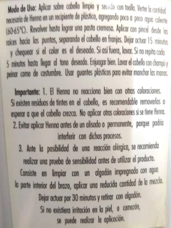 Imagen de Henna Natural Coloracion Biferdil Color Vegetal Polvo 80g