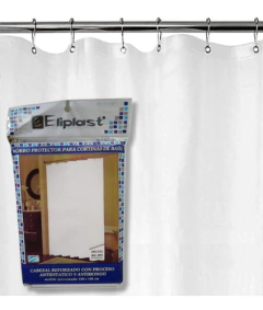Protector Cortina De Baño Eliplast 50 Micrones Blanco