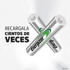 Pilas Recargables Aaa Energizer Recharge Nh12-700 1.2v Blister 2un - comprar online