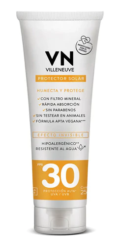 Protector Solar Villeneuve Crema Fps 30 Hipoalergenico 250ml