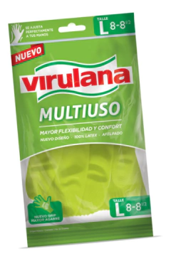 Guantes De Latex Multiuso Virulana Con Grip Y Afelpado
