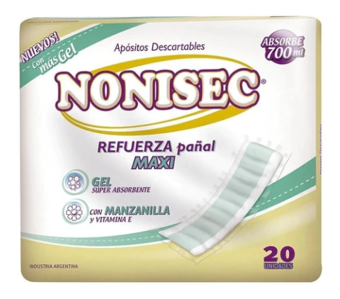 Refuerza Pañal Descartable Para Adultos Nonisec Maxi 20un
