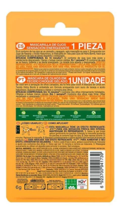 Imagen de Mascarilla Para Ojos Tela Garnier Hidra Bomb J. Naranja 2un
