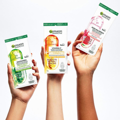 Mascarilla De Tela Garnier Con Vitamina C Y Extracto De Piña