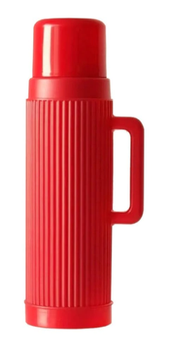 Termo Lumilagro Clásico De Vidrio 1l Rojo