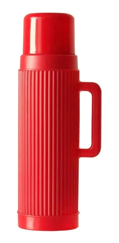 Termo Lumilagro Clásico De Vidrio 1l Rojo