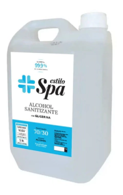 Alcohol Sanitizante 70/30 Con Glicerina Estilo Spa Bidon 5lt