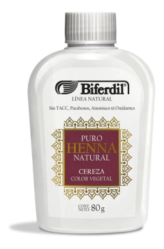 Henna Natural Coloracion Biferdil Color Vegetal Polvo 80g