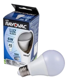 Lampara Led Luz Blanca Dia Rayovac 6w = 45w 550 Lumenes - comprar online