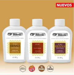 Henna Natural Coloracion Biferdil Color Vegetal Polvo 80g - tienda online