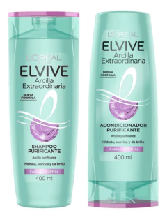 Shampoo Y Acondicionador Elvive Arcilla Purificante 400ml