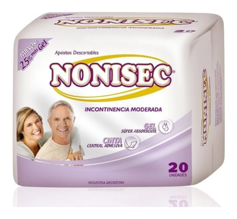 Apósito Para Incontinencia Moderada Con Gel Nonisec 20un