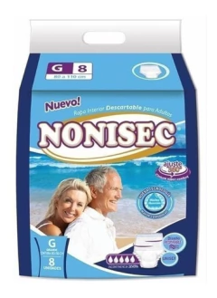 Ropa Interior Descartable Para Adultos Nonisec Talle G 8un