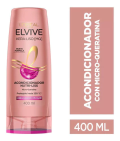 Shampoo Y Acondicionador Elvive Kera-liso Keratina Mk 400ml - Tienda Ramona