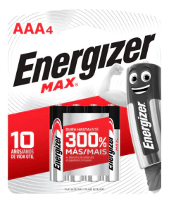 Pila Aaa Energizer Max Alcalina Pack 4 Unidades - comprar online