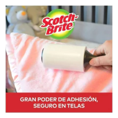 Rodillo Saca Pelusas Scotch Brite 3m 30 Hojas Adhesivas Color Gris - comprar online