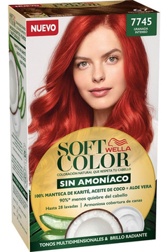 Kit Tintura Wella Professionals Soft Color Tinte De Cabello Tono 7745 Granada Intenso Para Cabello