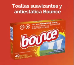 Hojas Para Secadora Con Suavizante De Telas Bounce 40un - Tienda Ramona