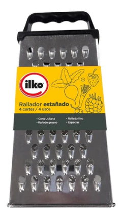 Rallador De Queso Multiuso 4 Caras Estañado Mango Plastico - Tienda Ramona