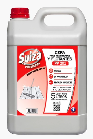 Cera Pisos Plastificados Y Flotantes Suiza Bidon 5lts
